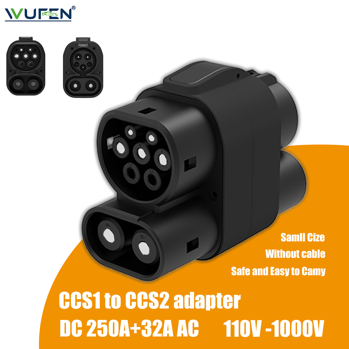 Ccs2 To Ccs1 Fast Charge Adapter 250Kw - Wufen 250a + 32a ccs1 carregador