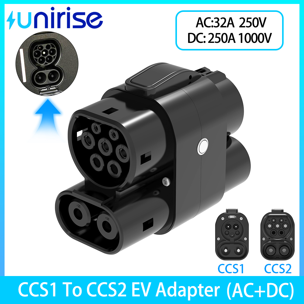 Ccs2 To Ccs1 Fast Charge Adapter 250Kw - Adaptador EV CCS1 para CCS2 AC+DC
