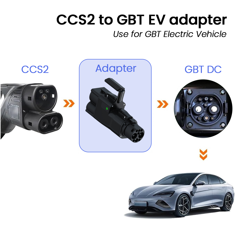 Gb/T To Ccs2 200A Fast Charging Adapter - Adaptador Conversor CCS2 para GB e