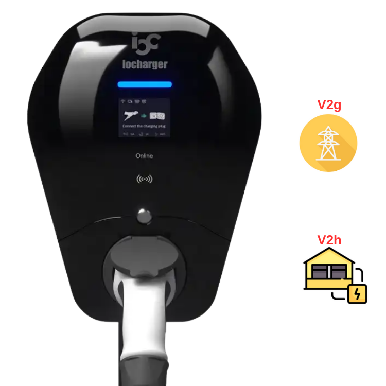 OCPP 2.0.1 ISO15118 Plug and C - V2H Bidirectional Ev Charger 7Kw avaliação e preço