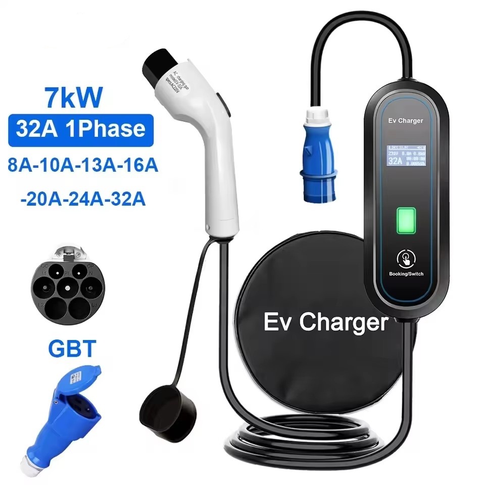 Carregador portátil gbt ev wal - Portable Ev Charger 32A Type 2 Cee Plug avaliação e preço