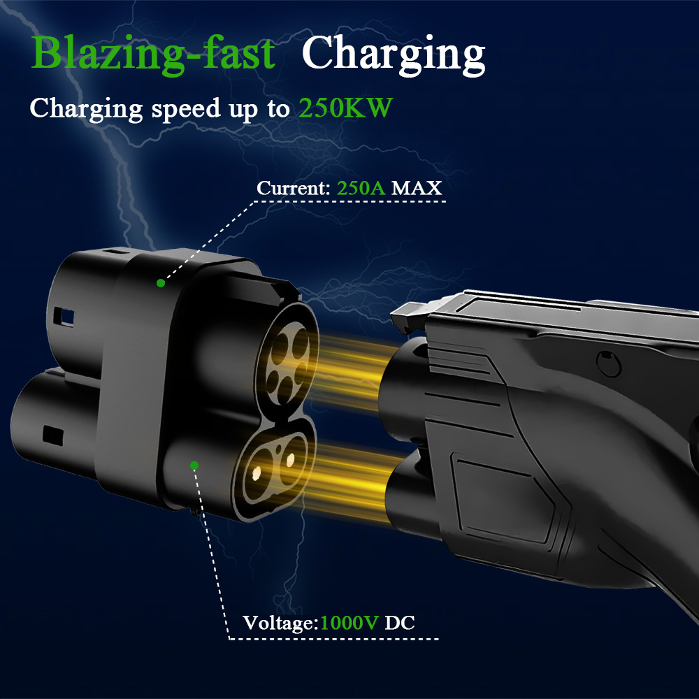 Kolanky CCS1 para CCS2 EV DC 1 - Ccs2 To Ccs1 Fast Charge Adapter 250Kw avaliação e preço