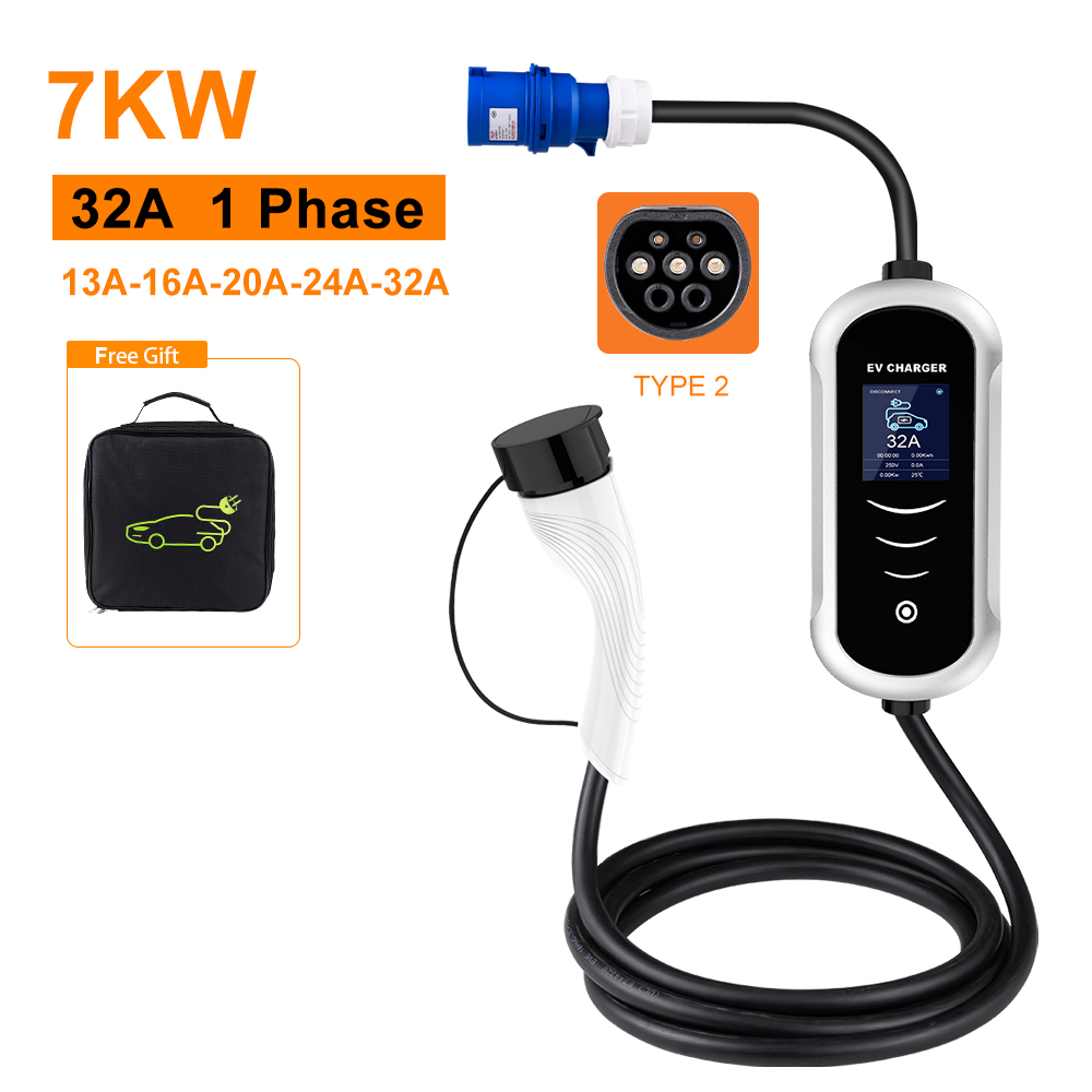 IPENGEN Tipo 2 Carregador EV P - Portable Ev Charger 32A Type 2 Cee Plug avaliação e preço