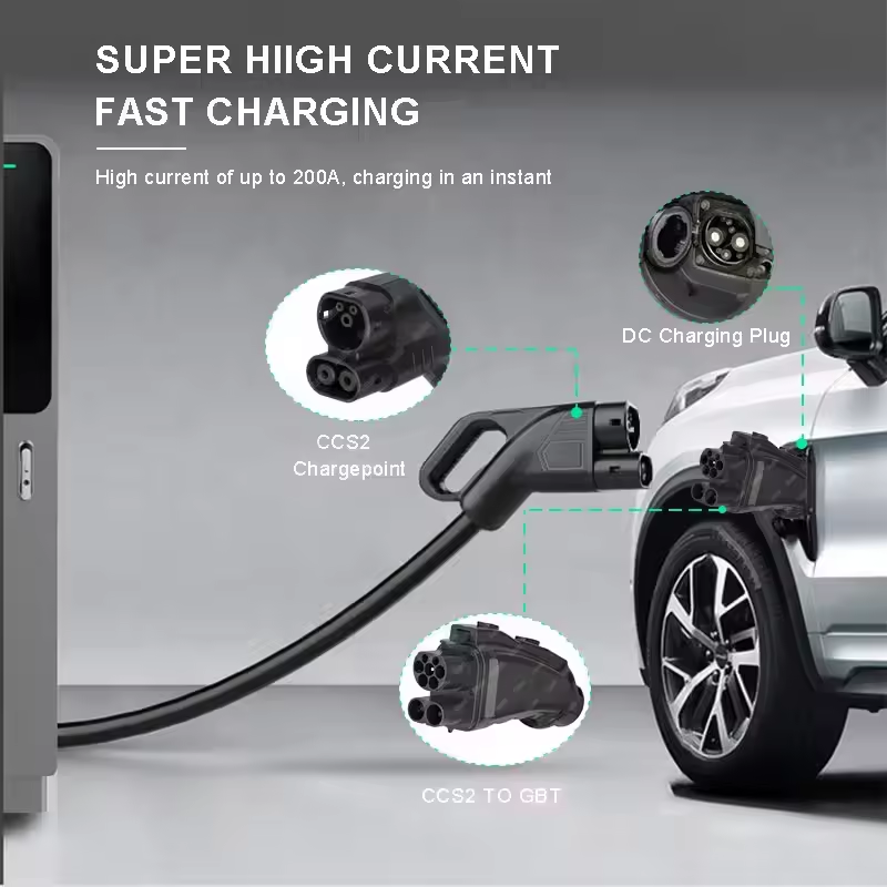Carregador ev dc 200a 250a 100 - Gb/T To Ccs2 200A Fast Charging Adapter avaliação e preço